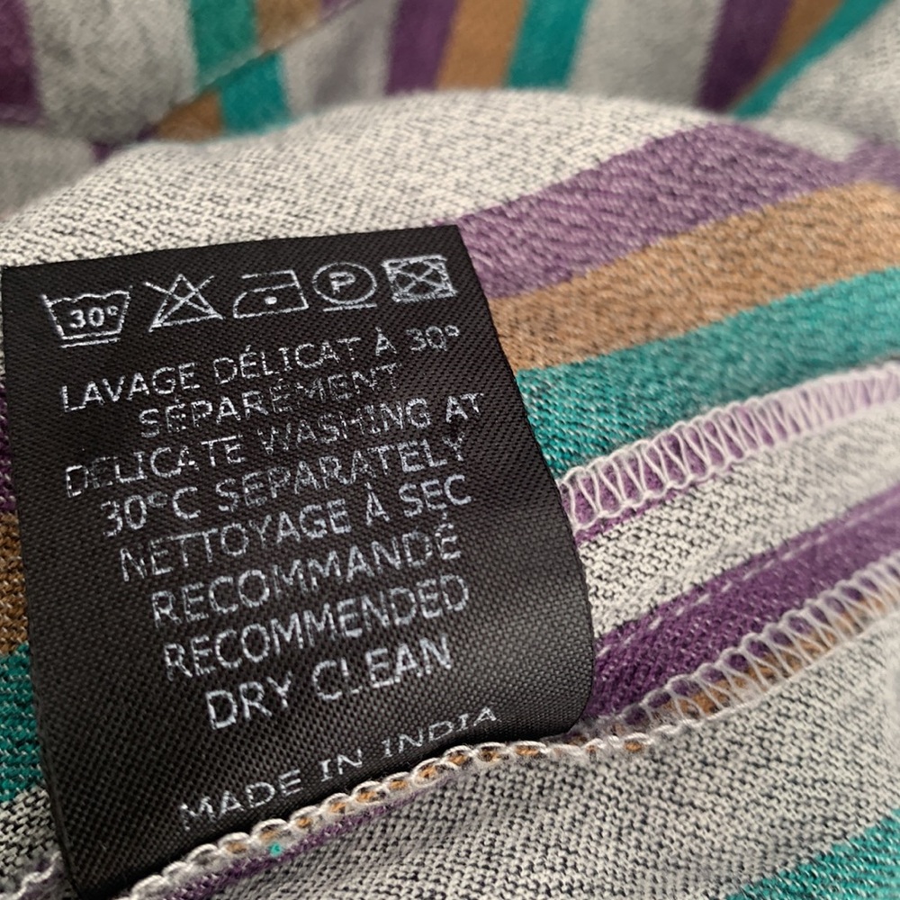 Isabel Marant Striped Midi Dress in Teal, Purple, Brown - Picture 8 of 14